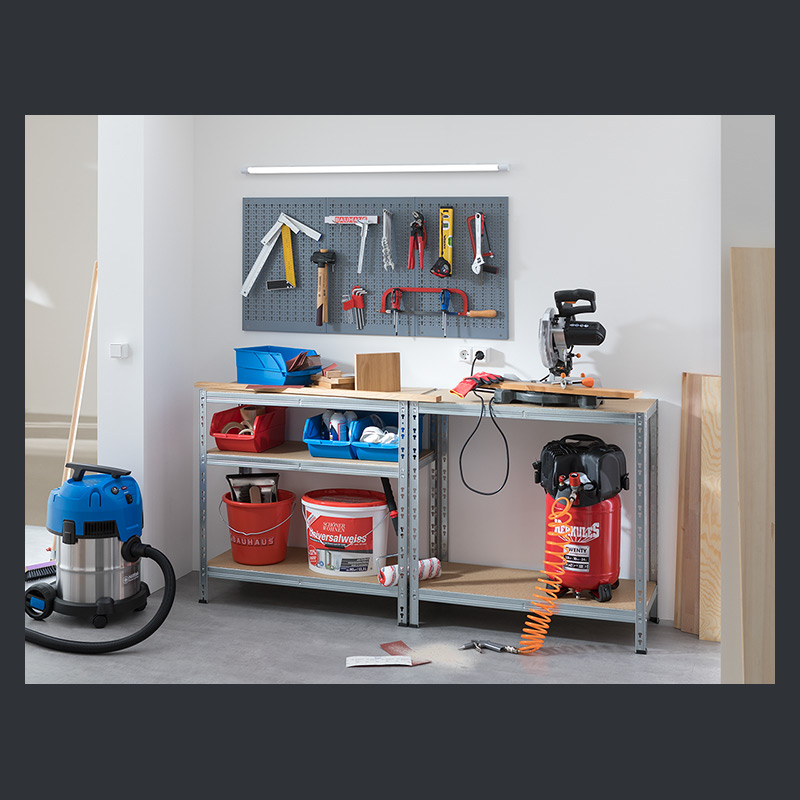 Werkregal, verzinkt, für den Hobbykeller oder die Garage